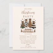 Rustic Cowgirl Howdy Western Christmas Kaart (Voorkant)