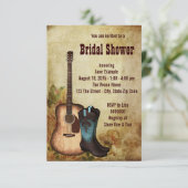 Rustic Cowgirl Vrijgezellenfeest Kaart (Staand voorkant)
