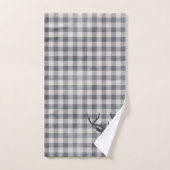 Rustic Cozy Farmhouse Pset Buck Silhouette Bath T Bad Handdoek (Handdoek)