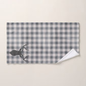 Rustic Cozy Farmhouse Pset Buck Silhouette Bath T Bad Handdoek (Handdoek)