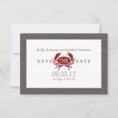 Rustic Crab Wedding Save the Date (Voorkant)