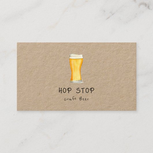Rustic Craft beer brewery business card Visitekaartje (Voorkant)