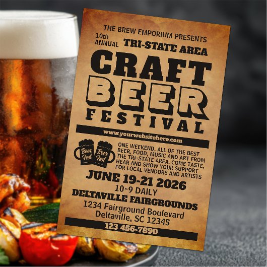 Rustic Craft Beer Festival Flyer