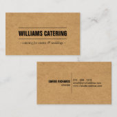 Rustic Craft Cardboard II Bakkerij/Catering/Chef Visitekaartje (Voorkant / Achterkant)