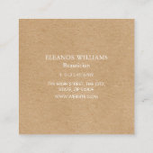 Rustic Craft Delicate Blossom Pink Square Vierkante Visitekaartje (Achterkant)