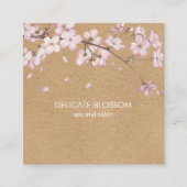 Rustic Craft Delicate Blossom Pink Square Vierkante Visitekaartje (Voorkant)