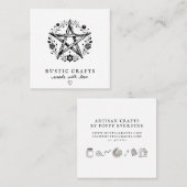 Rustic Crafts Business Vierkante Visitekaartje (Voorkant / Achterkant)
