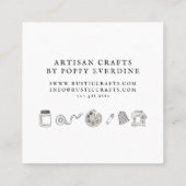 Rustic Crafts Business Vierkante Visitekaartje (Achterkant)