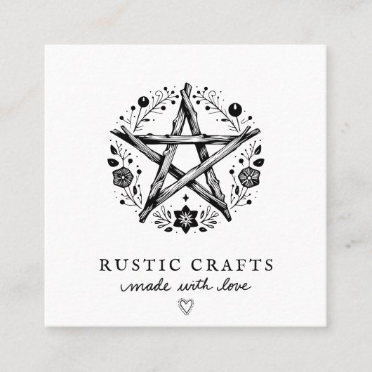 Rustic Crafts Business Vierkante Visitekaartje (Voorkant)