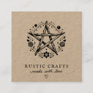 Rustic Crafts Business Vierkante Visitekaartje