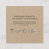 Rustic Crafts Business Vierkante Visitekaartje (Achterkant)