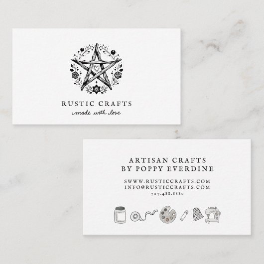 Rustic Crafts Business Visitekaartje (Voorkant / Achterkant)