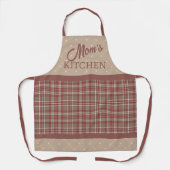 Rustic Cranberry, Dark Tan and White Plaid Schort (Voorkant)