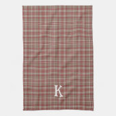 Rustic Cranberry, Dark Tan & White Plaid Kitchen  Theedoek (Verticaal)