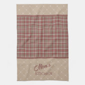 Rustic Cranberry, Dark Tan & White Plaid Theedoek (Verticaal)