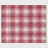 Rustic Cranberry Gingham Holiday Wrapping Paper Cadeaupapier (Vlak)