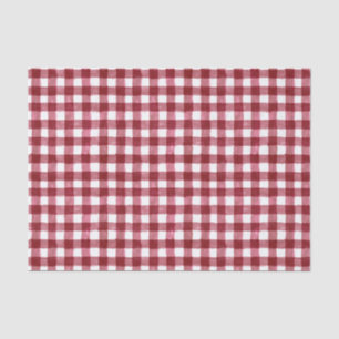 Rustic Cranberry Gingham Tissue Paper Tissuepapier