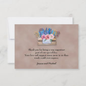 Rustic Crate of Lavender Wedding Bedankt (Achterkant)