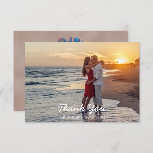 Rustic Crate of Lavender Wedding Bedankt (Voorkant / Achterkant)