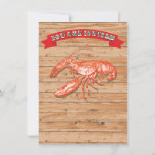 Rustic Crawfish Boil Party Poster Uitnodigingen (Achterkant)