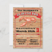 Rustic Crawfish Boil Party Poster Uitnodigingen (Voorkant)