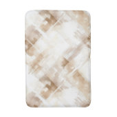 Rustic Cream Brown Stripes Birthday Badmat (Voorkant Verticaal)