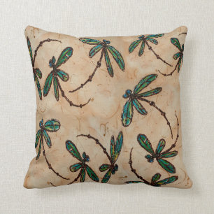Rustic Cream Dragonfly Flit Kussen