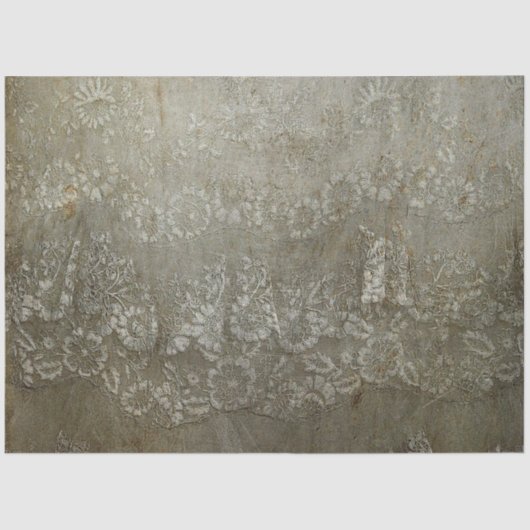  Rustic Cream Lace Texture Decoupage Tissuepapier (Voorkant)