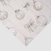 Rustic Cream Snowflakes Ornaments Christmas Tissuepapier (Detail)