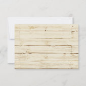 Rustic Cream Wood RSVP (Achterkant)