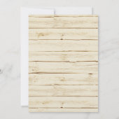 Rustic Cream Wood Wedding Kaart (Achterkant)