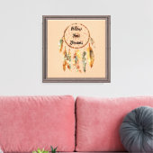 Rustic Crème Boho Veren Droomvanger Canvas Afdruk (Insitu (Woonkamer))