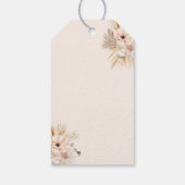Rustic Crème Botanische Ovale Boog Hanger Cadeaulabel (Achterkant)