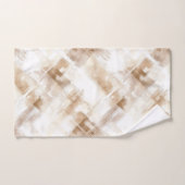 Rustic Crème Bruine Strepen Bruidsdouche Bad Handdoek (Handdoek)