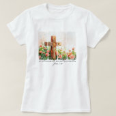 Rustic Cross Paas T-shirt; Johannes 3:16 Christeli T-shirt (Design voorkant)