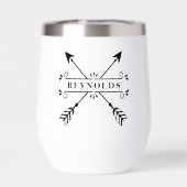 Rustic Crossed Arrows met naam ID615 (Achterkant)