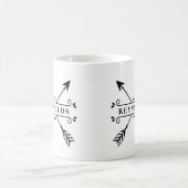 Rustic Crossed Arrows met naam ID615 Koffiemok (Center)