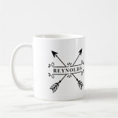 Rustic Crossed Arrows met naam ID615 Koffiemok (Links)