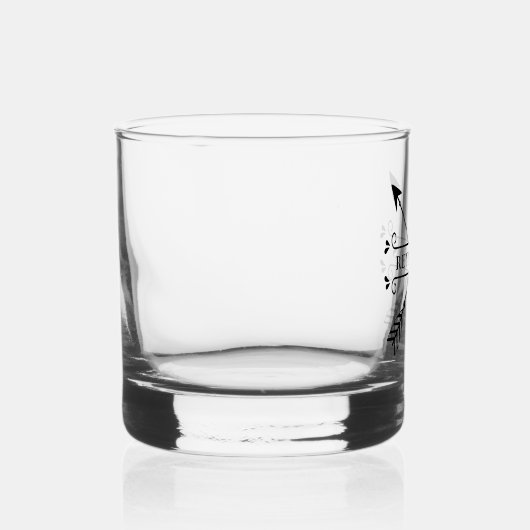 Rustic Crossed Arrows met naam ID615 Whisky Glas (Rechts)