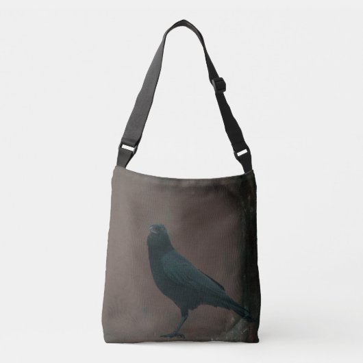 Rustic Crow Art Crossbody Tas (Voorkant)