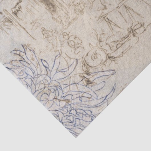  Rustic Crysanthemums Textuur Ontkoppeling Tissuepapier (Detail)