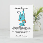 Rustic Cub Beer Baby shower Hartelijk dank Kaart (Staand voorkant)