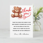 Rustic Cub Beer Boy Baby shower Dank u Bedankkaart (Staand voorkant)