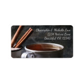 Rustic Cup in het adres van Tea en Hot Chocolate Etiket (Voorkant)