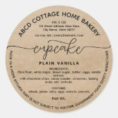 Rustic Cupcake Label Cottage Law Label (Voorkant)