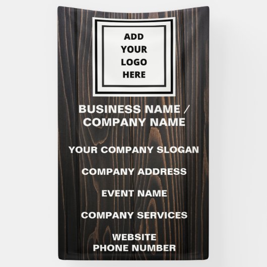 Rustic Custom Business Logo Website - Promotie B Spandoek (Verticaal)