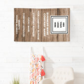 Rustic Custom Business Logo Website - Promotie  Spandoek (Insitu)