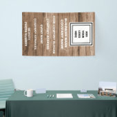 Rustic Custom Business Logo Website - Promotie  Spandoek (Beurs)