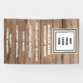 Rustic Custom Business Logo Website - Promotie  Spandoek (Horizontaal)