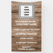 Rustic Custom Business Logo Website - Promotie  Spandoek (Verticaal)